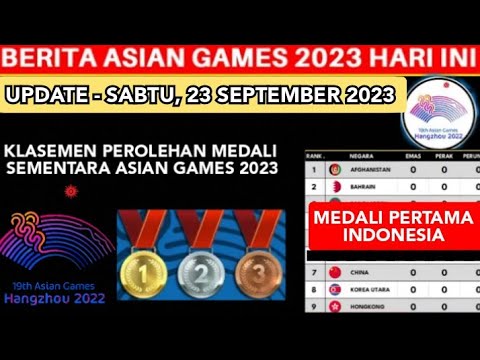 Klasemen Perolehan Medali Sementara Asian Games 2023 hari ini