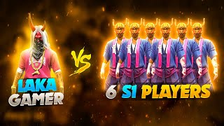 LAKA GAMER VS 6 PRO S1 PLAYERS // 6 S1 PALYERS CHALLANGE 1 HIPHOP PLAYER🥵 WHO WON?? screenshot 4