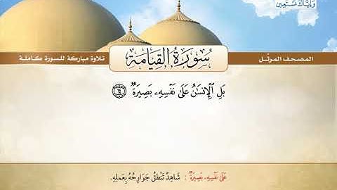 المصحف المرتل | محمد صديق المنشاوي - سورة القيامة Quran Karim - Surat Al-Qiyamah ❤️تلاوة تفوق الوصف