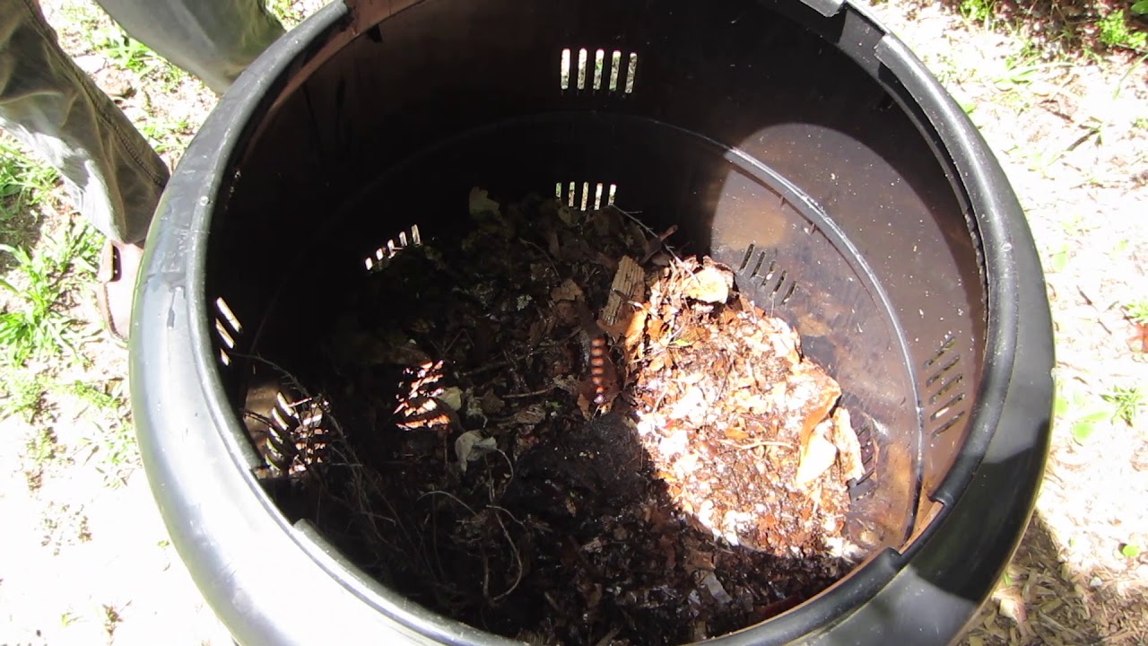 Earth Machine Composting Bin Hard At Work