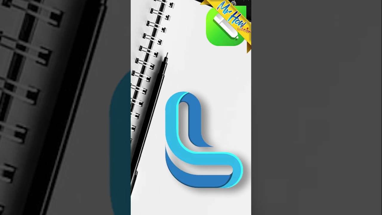 How to Make 3d letter L logo illustrator 🔥 