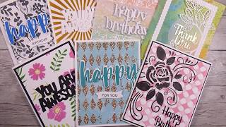 6 Easy Ways to Create Backgrounds for Card Making (and making them into finished Cards!!)