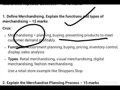 BRL006 Buying and Merchandising I - High Yield Topics 