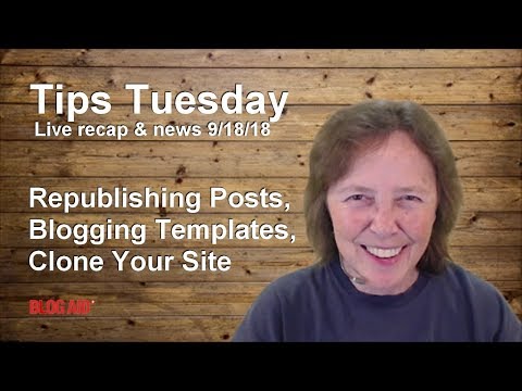 Republishing Posts, Blogging