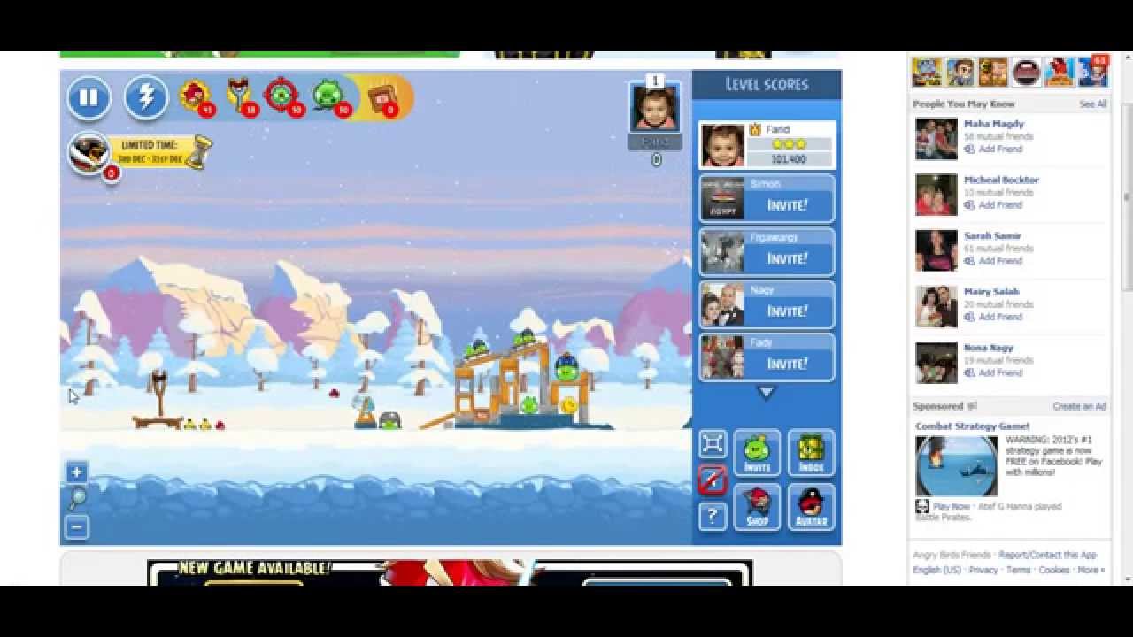 Angry Birds Friends Tournament Week 30 Level 1 High Score 102k (Winter Tournament)