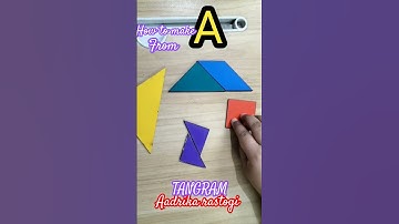 How to make A from TANGRAM kit. Make capital A from TANGRAM kit.#tangram #kids #learntangram