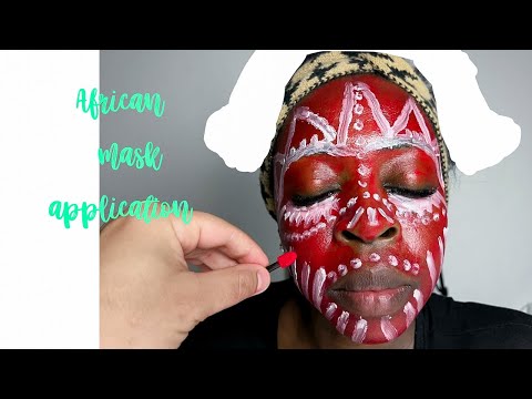 Sleepy African Mask Application by my husband