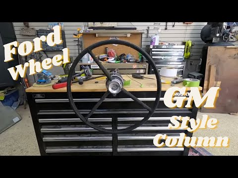 How to mount A Ford Steering Wheel onto a GM Column | More Updates On The F100 Crown Vic Swap!