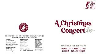 OCA Band Christmas Program Dec. 15th 2025