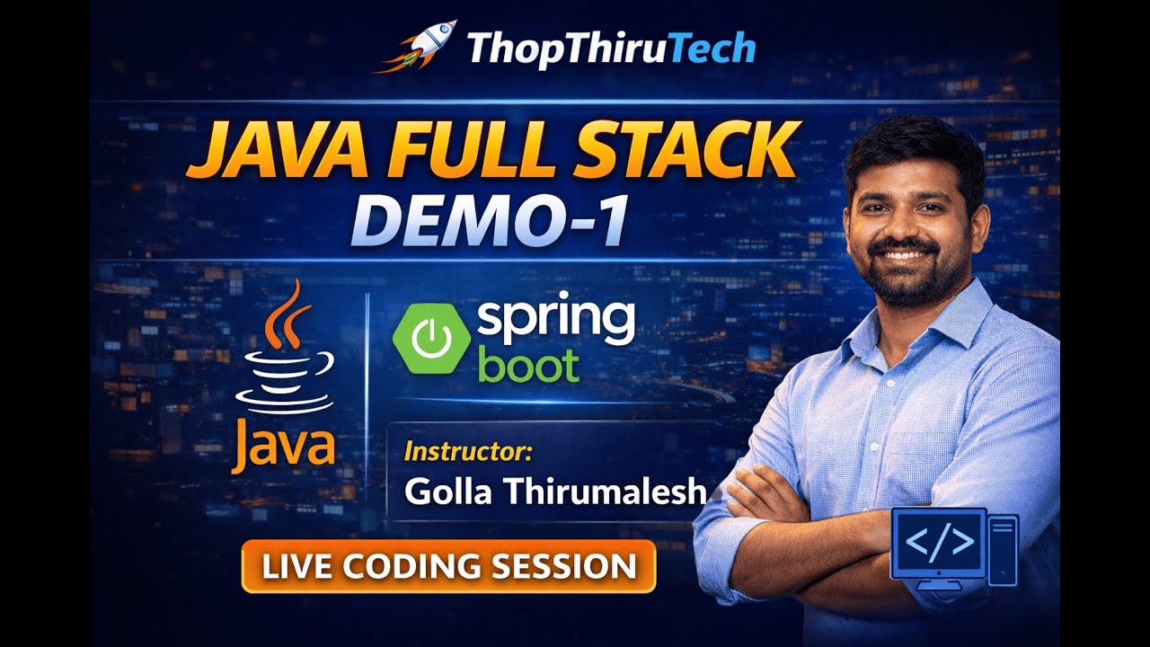 JAVA FULL STACK DEMO-1 - YouTube