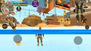FLYING GANGSTER 2 ; Robot Car FUN 😁 #6 grand vegas crime ( by Naxeex Studio ) Android GTA Gameplay screenshot 2