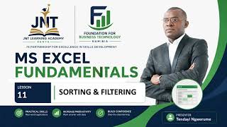 MS Excel Fundamentals - Lesson 11 - Sorting and Filtering