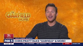 Chris Pratt talks new Garfield movie, Olive Garden & more