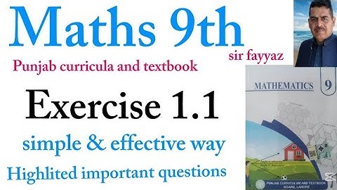 Maths class 9th | exercise 1.1 | ptb | new book | ex 1.1 | mathematics 9| sci /arts students | 9th