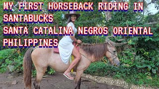 My first horseback riding in santabucks negros oriental #santabucks#itsmorefuninthephilippines#fun