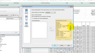 Creating a Panel Schedule Template