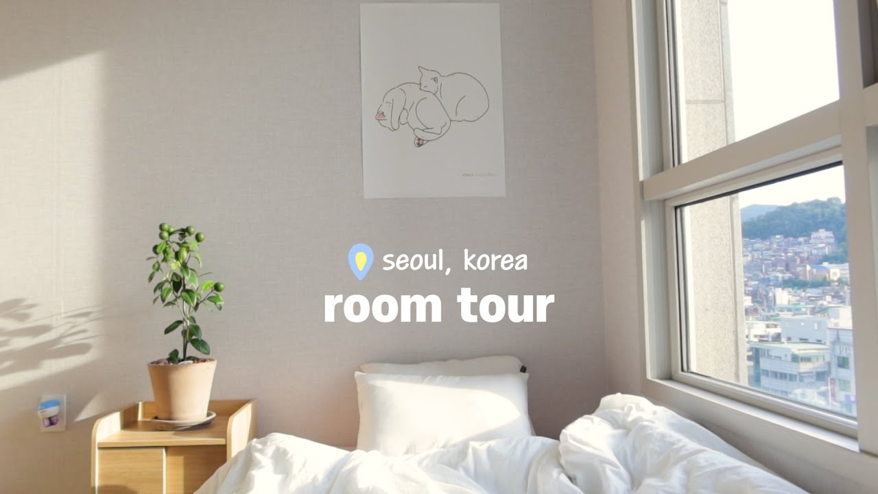 Eng Room Tour🏠 고층뷰 5평 원룸 오피스텔 룸투어 원룸 인테리어 랜선집들이 Korea Room Tour