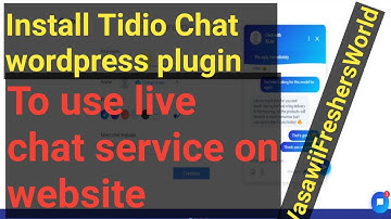 How to install Tidio Live Chat wordpress plugin on your website |preyasi top telugu tech cuts-EP19