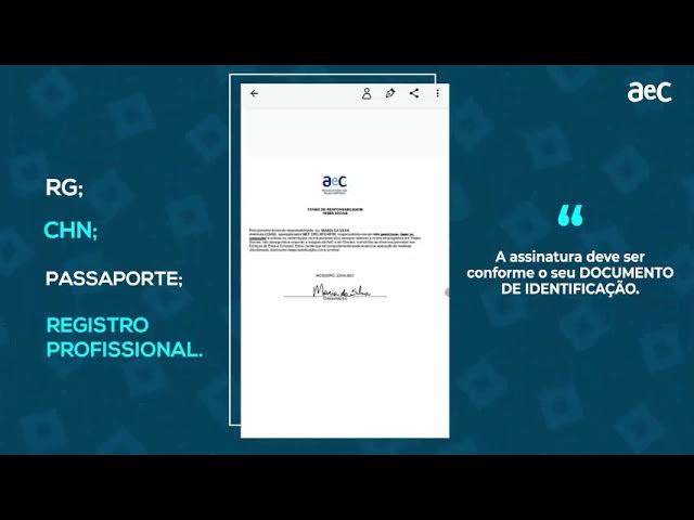 Orientações Assinatura de Contrato Digital AeC 