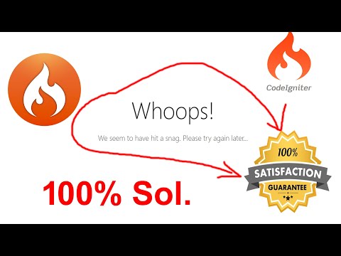 Whoops! We seem to have hit a snag. Please try again later... In Codeigniter