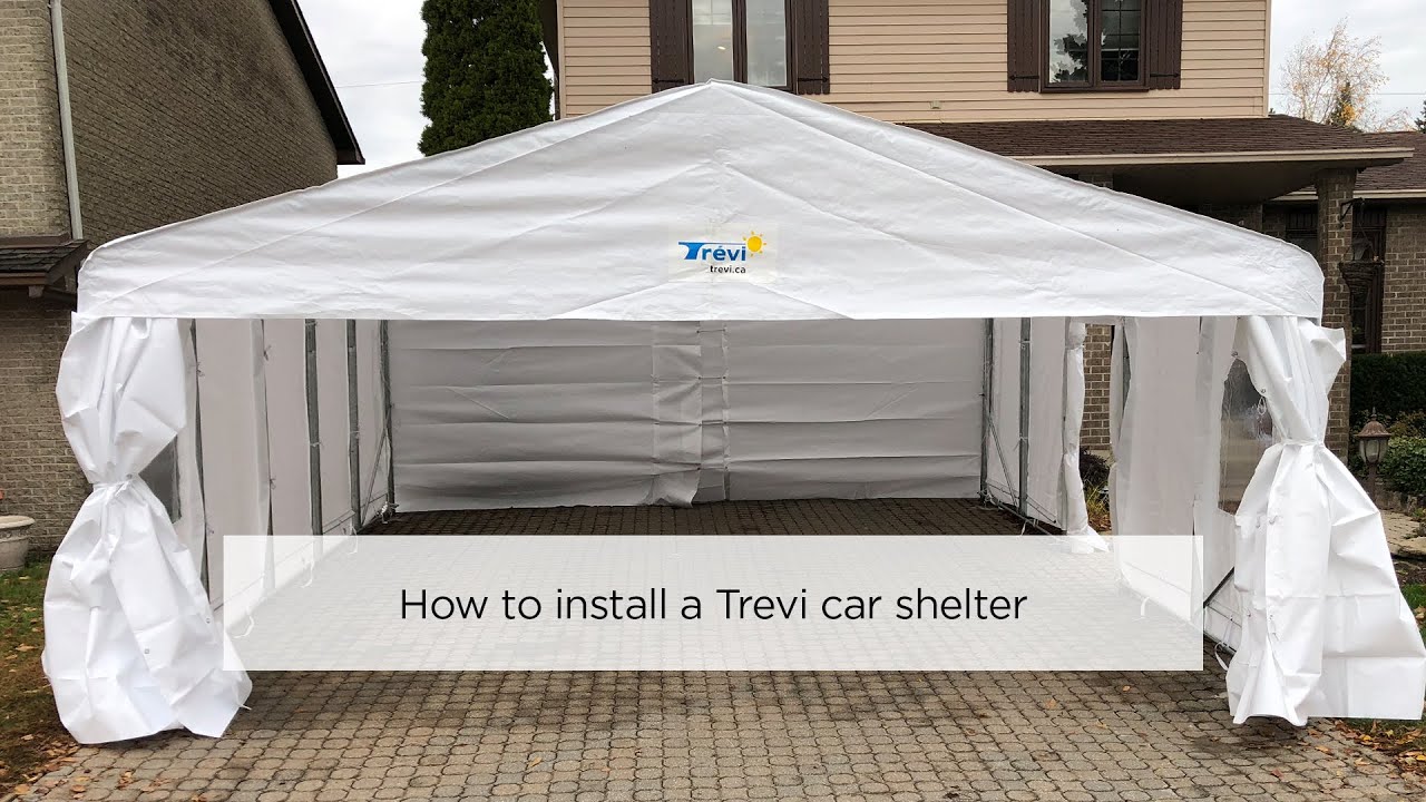 How to install a Trevi car shelter YouTube
