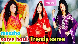 ️meesho party wear saree haul ️Meeesho Latest Saree Haul  meesho saree haul under 500₹