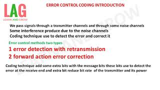 Error Control Coding Introduction(हिन्दी)
