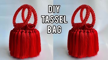 HOW TO MAKE THE TRENDY TASSEL BUCKET BEAD BAG || Beginners Friendly!!