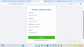Registration form (facebook alike) screenshot 4