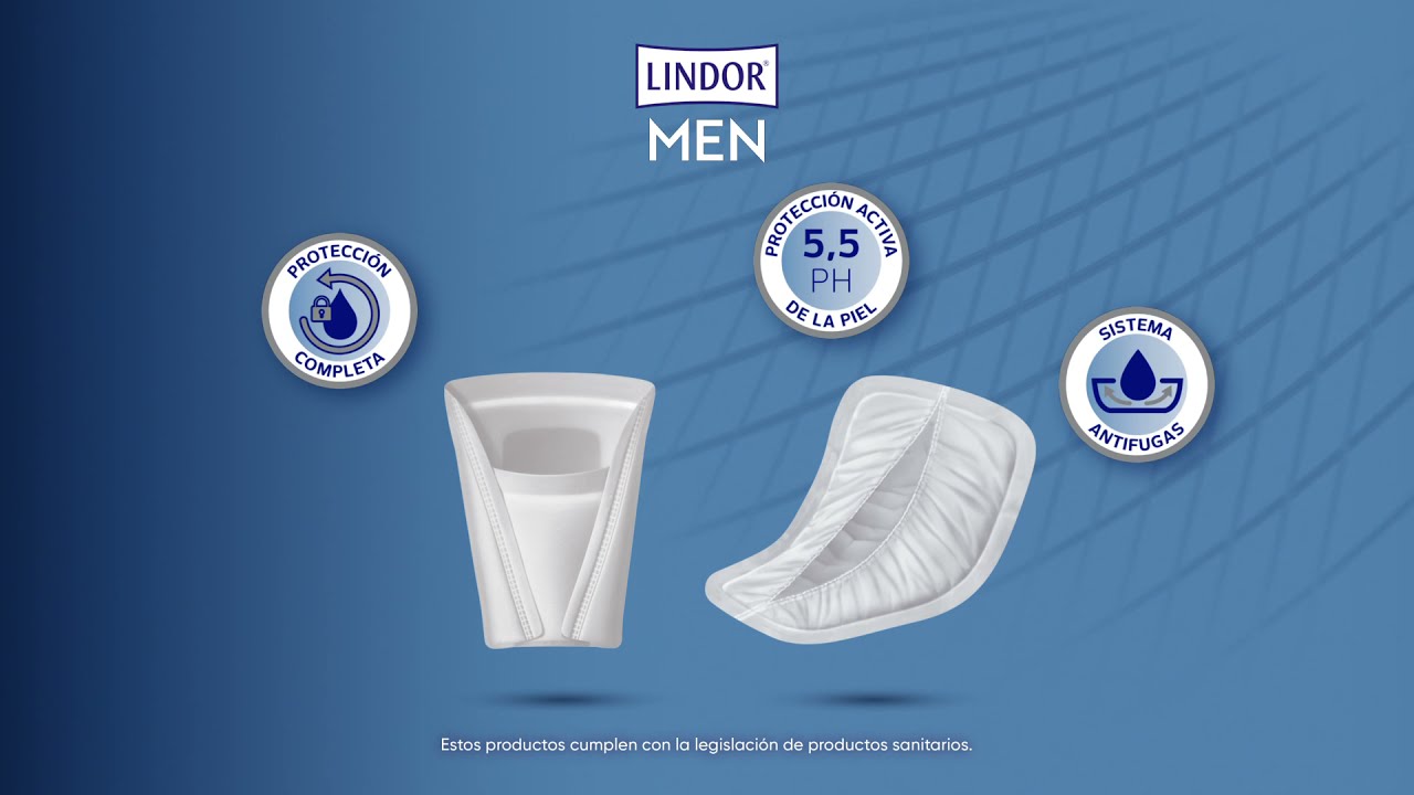 Protectores y compresas para la incontinencia urinaria en hombres Lindor®  Men