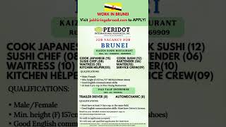 Brunei Job Openings