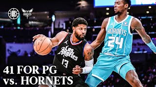 Paul George Is on Fire 41PTS vs. Hornets Highlights 🔥 | LA Clippers