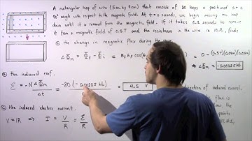 Magnetic Flux and Induced Current Example