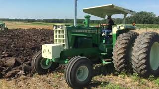 BIG Oliver Tractor Power Plowing! Hercules & CAT near Emporia, KS