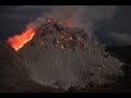 Paluweh rokatenda volcanoes lava dome erupting at night timelapse animation