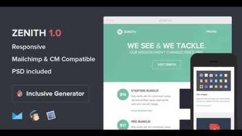 Preview Zenith - Responsive Email With Template Builder
