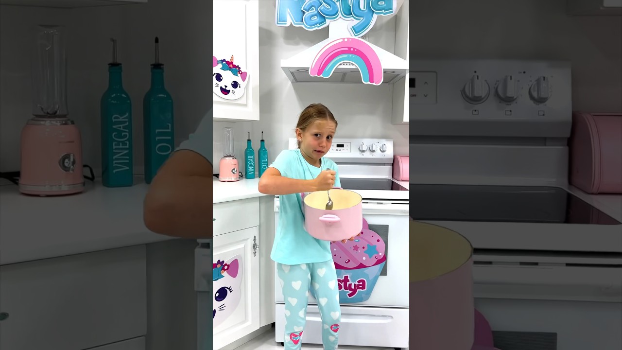 Nastya helps Dad around the house #lol