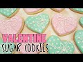 The Simplest Valentine Cookies, Ever! Hand Decorating Sugar Cookies on Kookievision