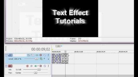 Sony Vegas 8.0 Text Tutorials - How To Add Light Rays To Your Text