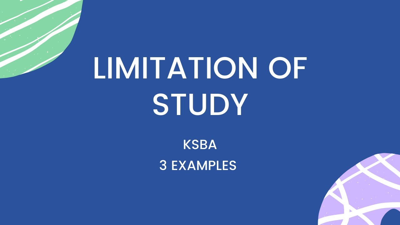 dissertation limitations example