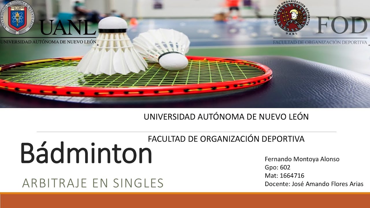 Arbitraje Set Singles Badminton YouTube