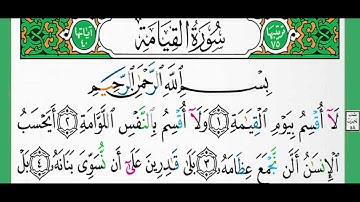 سورة القيامة-شيخ الزين محمد احمد استمع وأقرأ وحاول ان تحفظ