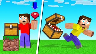 I Created A TROLL CHEST That EATS YOU! (Minecraft)