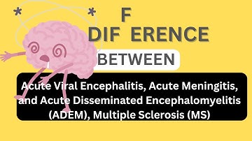 Differences between Acute Viral Encephalitis, Acute Meningitis,  ADEM , MS