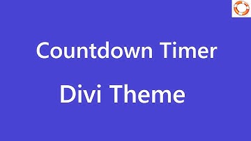 Divi Countdown Timer module in WordPress