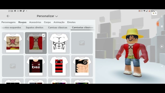 COMO Fazer Um AVATAR Do Luffy One Piece No Roblox 