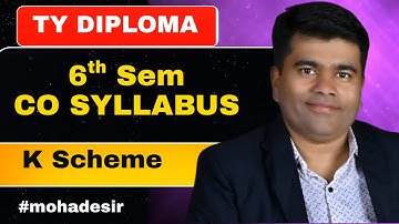 Diploma 6th Semester Syllabus | MSBTE Computer Diploma 6th Sem Syllabus | MSBTE Final Year K Scheme