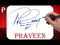 Praveen name signature style  p signature style  signature style of my name praveen