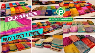 Tnagar Kanjipuram Pachayappas Silks Wedding Sarees/Gift Silk Buy 1 Get 1 Free Silk Sarees