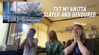 ✿ we watched txt & anitta’s vma performance in the office hehe 💛